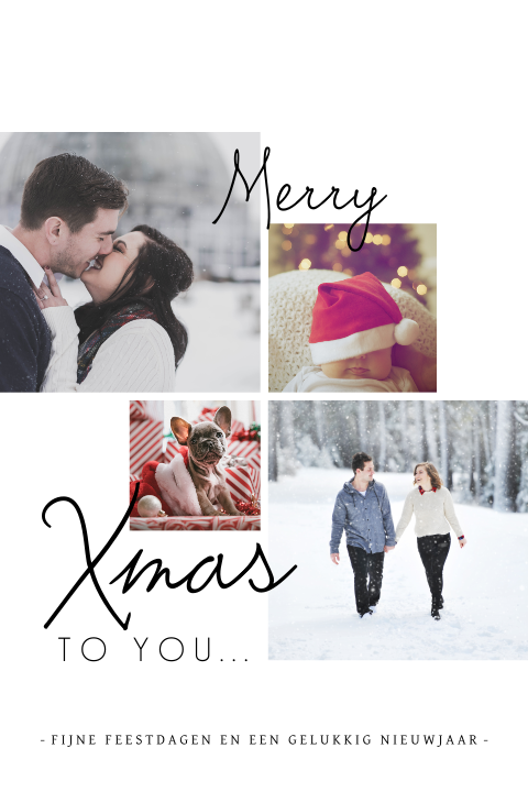 Hip kerstkaartje met foto's