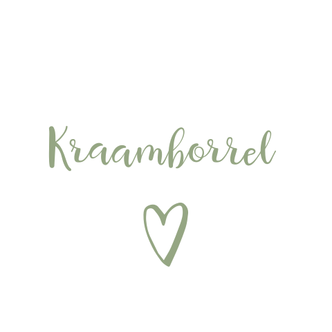 Simpel kraamborrelkaartje in olijfgroen