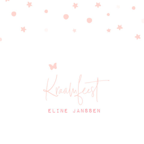 Lief babyborrelkaartje meisje in roze