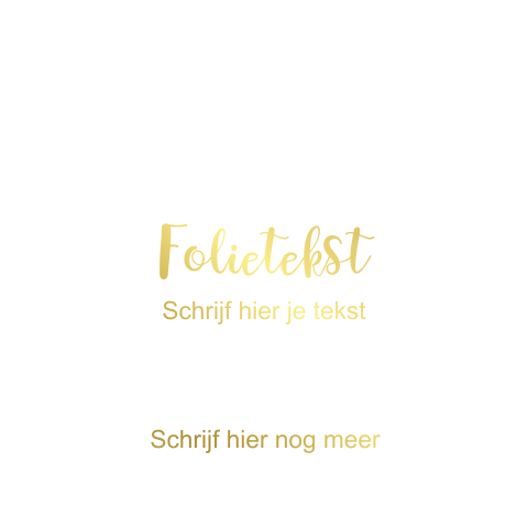Enkel vierkante jubileumkaart foliedruk dubbelzijdig