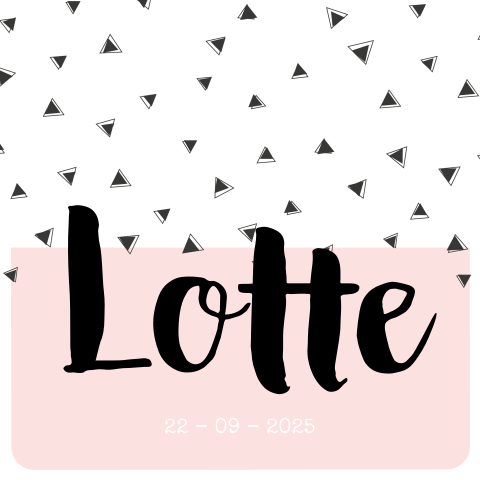 Trendy babykaartje met driehoekjes