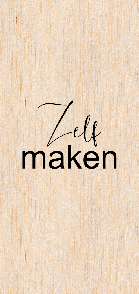 Enkele langwerpige kerstkaart op hout zelf maken