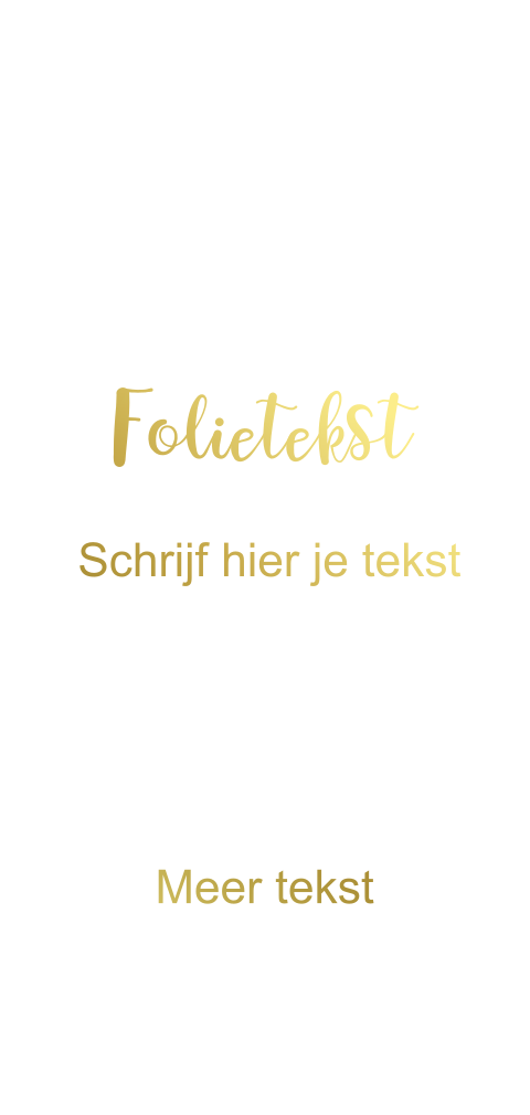 Enkel langwerpig communiekaartje foliedruk