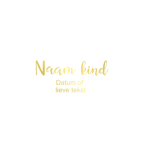 Enkel vierkant geboortekaartje foliedruk