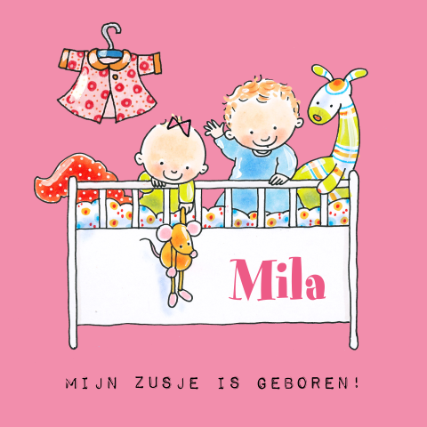 Uniek geboortekaartje voor baby met broer