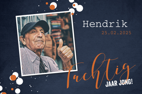 Elegante uitnodiging 80 jaar verjaardag man