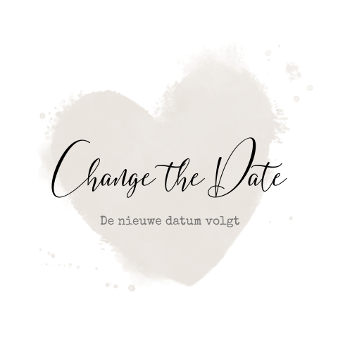 Change the Date met rustiek hart