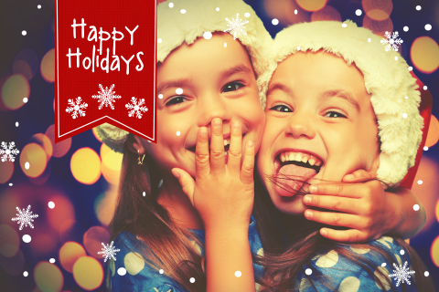 Feestelijke kerstkaart met foto