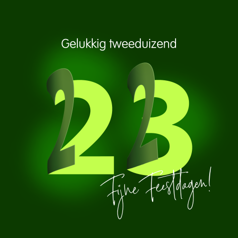 Kerstkaart omslaan naar 2023