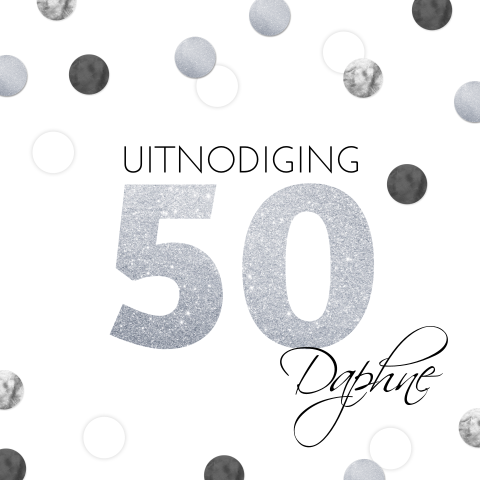 Chique verjaardagskaart zilverkleurig met confetti