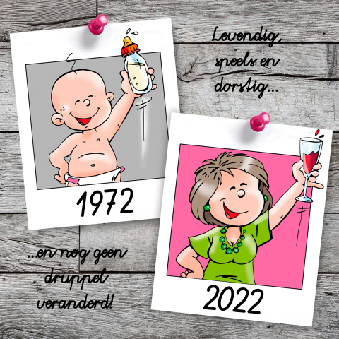 Grappige uitnodigingskaart met cartoon