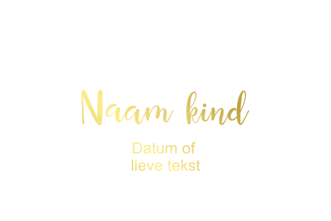 Dubbel liggend geboortekaartje foliedruk 2