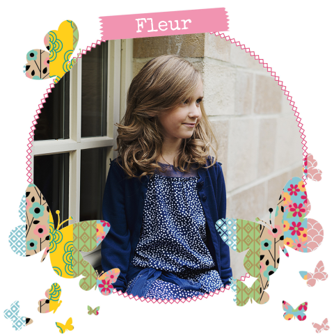 Lief communiekaartje met kleurrijke vlinders