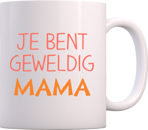 Mok voor mama met felle kleuren