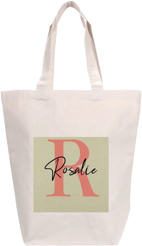 Katoenen Tasje minimalistisch initiaal