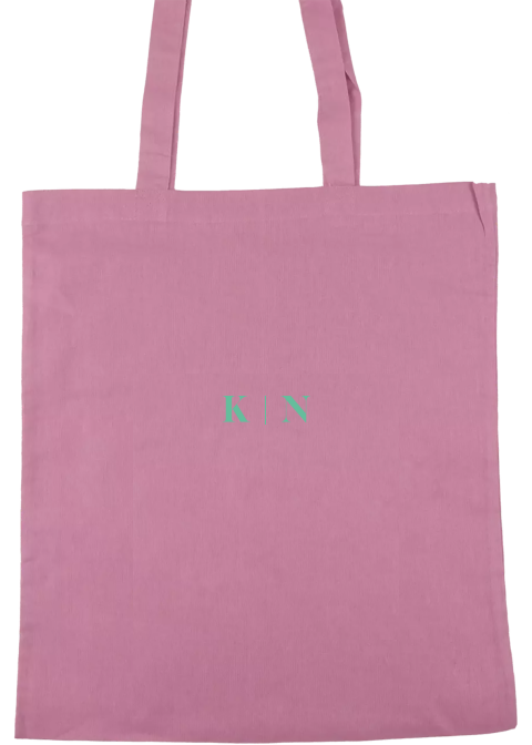 Katoenen Tasje met initialen in Color Blocking