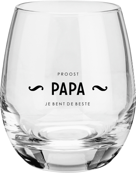 Waterglas met gravure voor papa