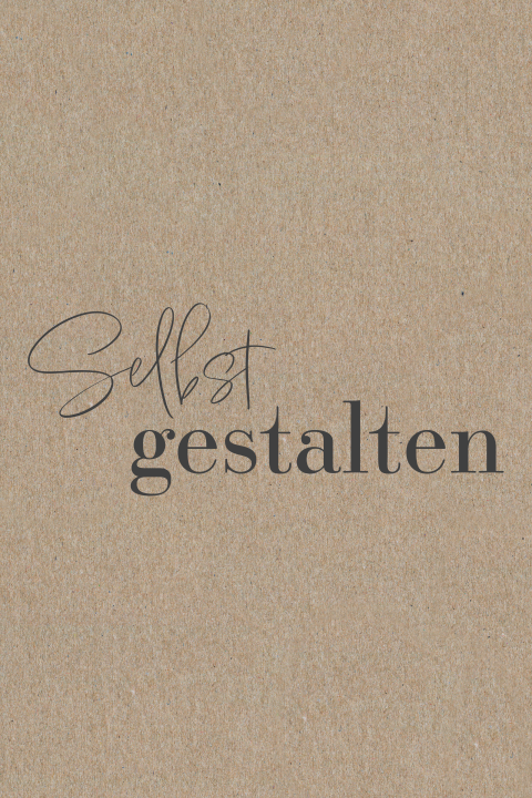 Kraftpapier Postkarte im Hochformat zum Selbstgestalten
