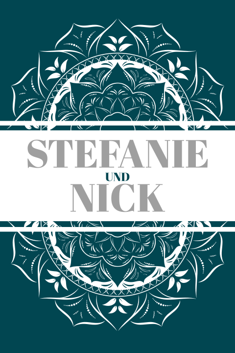 Einladungskarte Greenery Orient mit Ornamenten in grün