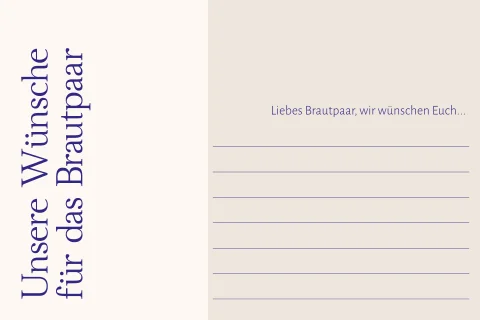 Moderne Ballonkarte zur Hochzeit in beige im eleganten Stil