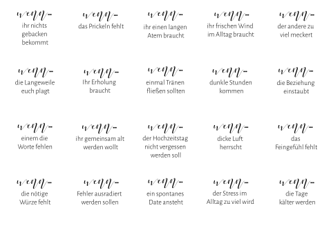 Ehe Notfall Set als Hochzeitsgeschenk für das eigene Design