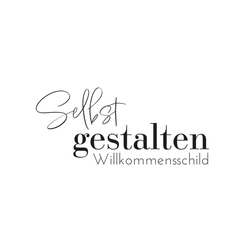 Rundes Willkommensschild zum selber gestalten in  Ø 80 cm