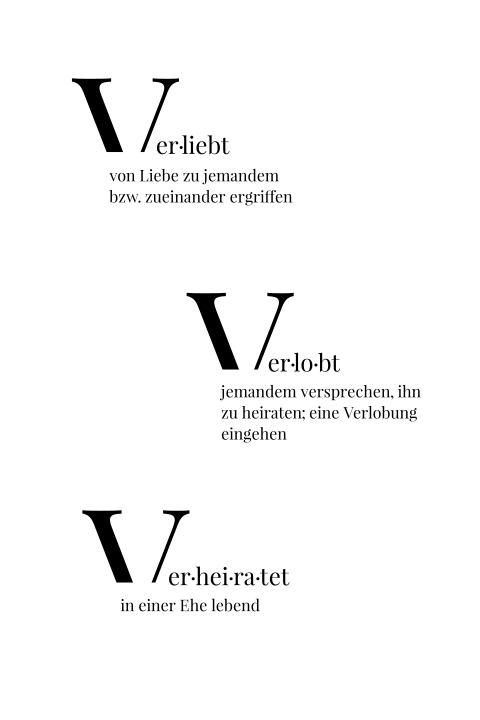 Typografie Hochzeitseinladungskarte in schwarz und weiß