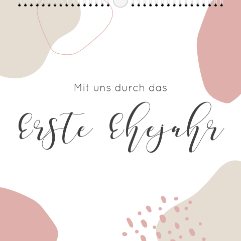 Kalender als Hochzeitsgeschenk in beige mit monatlichen Überraschungen