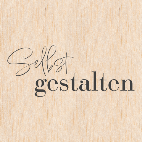 Quadratische Echtholzkarte für die eigene Gestaltung