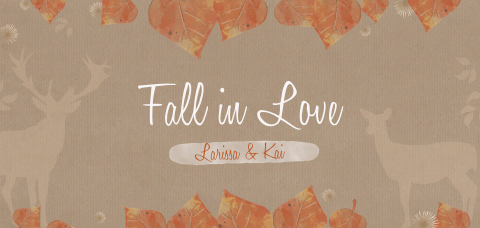 Einladung zur Hochzeit in Kraftpapier Optik mit Blätter und Waldtieren