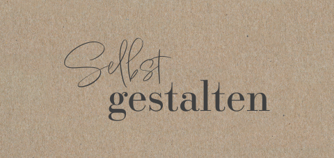 Karte aus Kraftpapier im Panoramaformat für die eigene Gestaltung