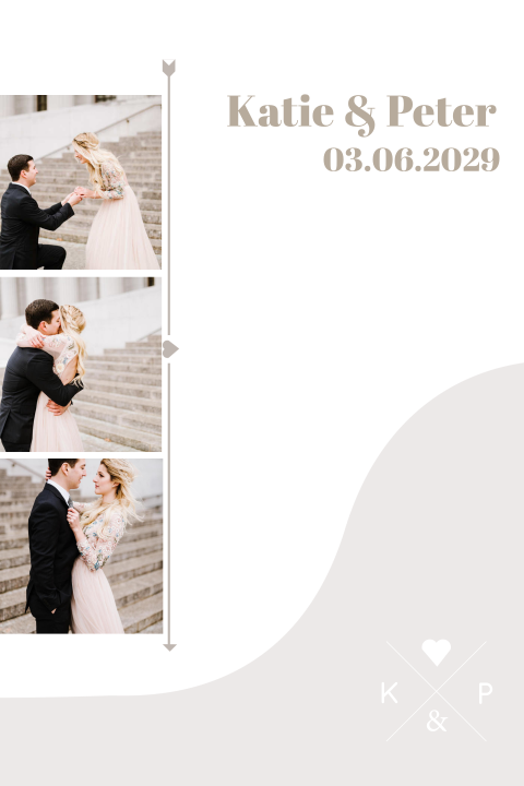 Schlichte moderne Einladungskarte im eleganten Grau