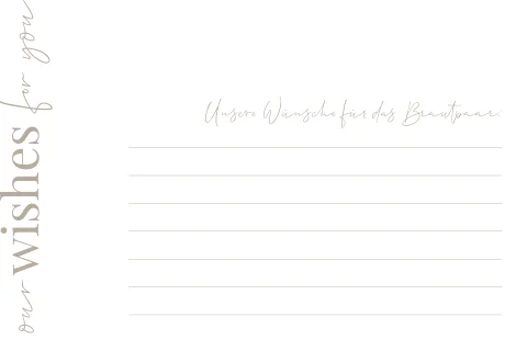 Moderne Ballonkarte in weiß mit Akzenten in beige im edlen Stil