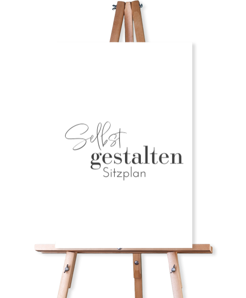 Viereckiger schmal stehender Sitzplan zum Selbstgestalten in 40x60 cm