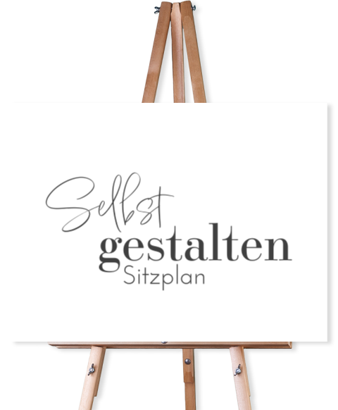 Viereckiger Sitzplan zum Selber machen in 73x55 cm liegend