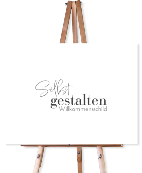 Viereckiges Willkommensschild zum Selber machen in 73x55 cm