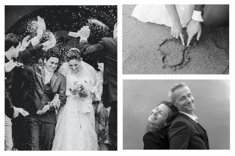 Zelf liggende jubileumkaart maken met foto's