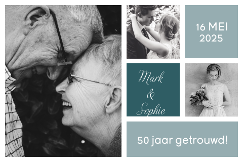 Fotocollage voor gouden huwelijk