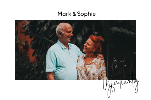 Hippe jubileum uitnodiging met foto