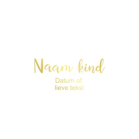 Foliedruk - Dubbel vierkant geboortekaartje