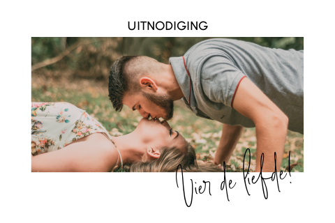 Liggende uitnodiging met foto