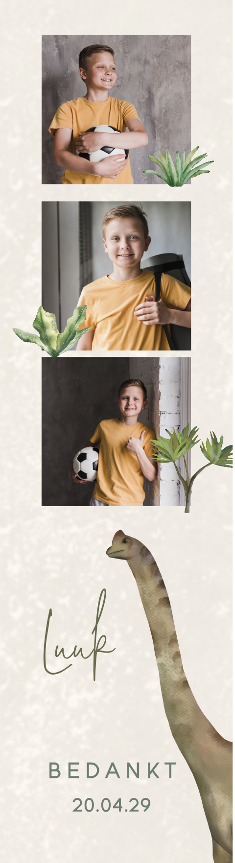 Boekenlegger brachiosaurus dinosaurus - per 4 stuks