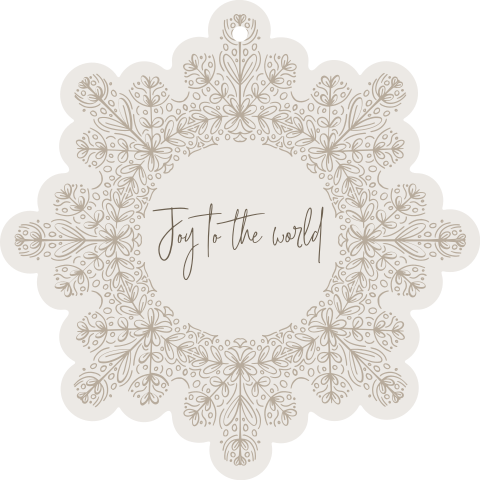 Originele kerstkaart in de vorm van sneeuwvlok