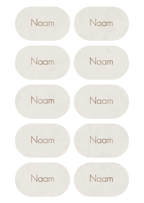 Moderne naamkaartjes met hoogglans namen 