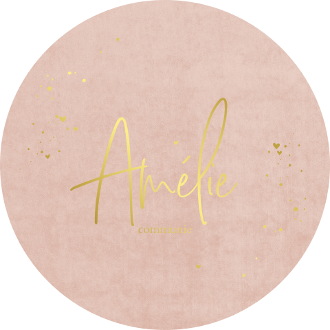 Originele ronde communiekaart in goudfolie op velvet-look