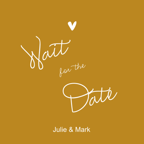 Wait for the date kaart in trendy kleur