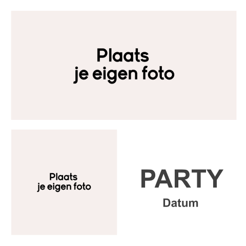 Vierkante fotokaart met ruimte voor 2 foto's