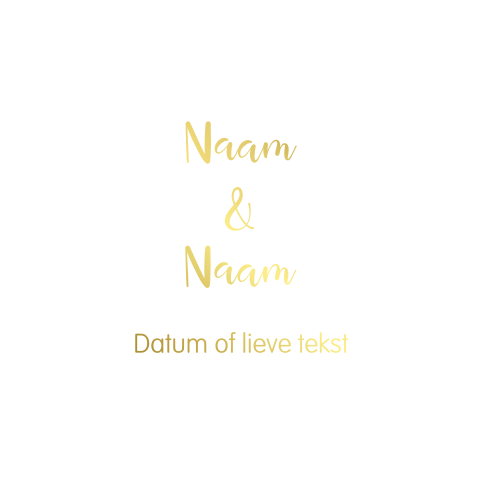 Foliedruk - Enkel vierkante trouwkaart