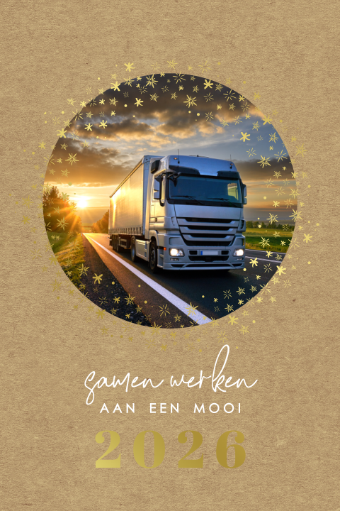 Zakelijke kerstkaart met gouden details