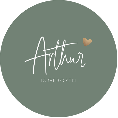 Groene raamsticker met hartje